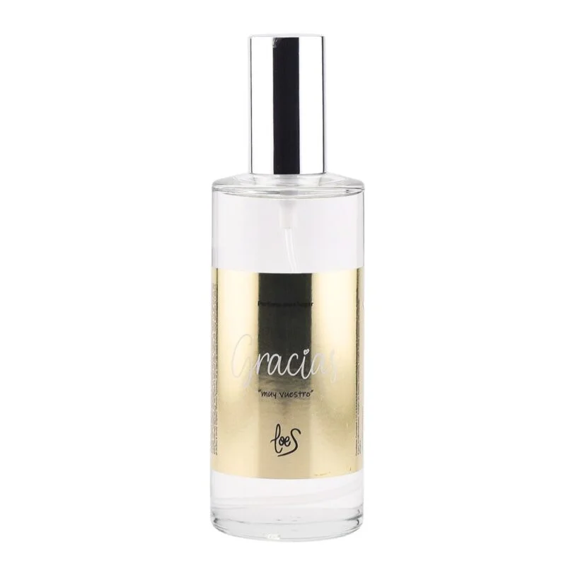 El Perfume de ambiente GRACIAS es perfecto para perfumar de una forma rápida cada estancia de casa. Un aroma que huele a perfume de mujer.