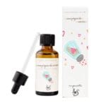 Esencia para difusor de perfume Una Pizca de Cariño. Caja y bote de cristal cerrado, pipeta al lado