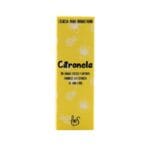 Caja esencia de Citronela para difusores. Amarilla con iconos de limones. Ahuyenta los mosquitos.
