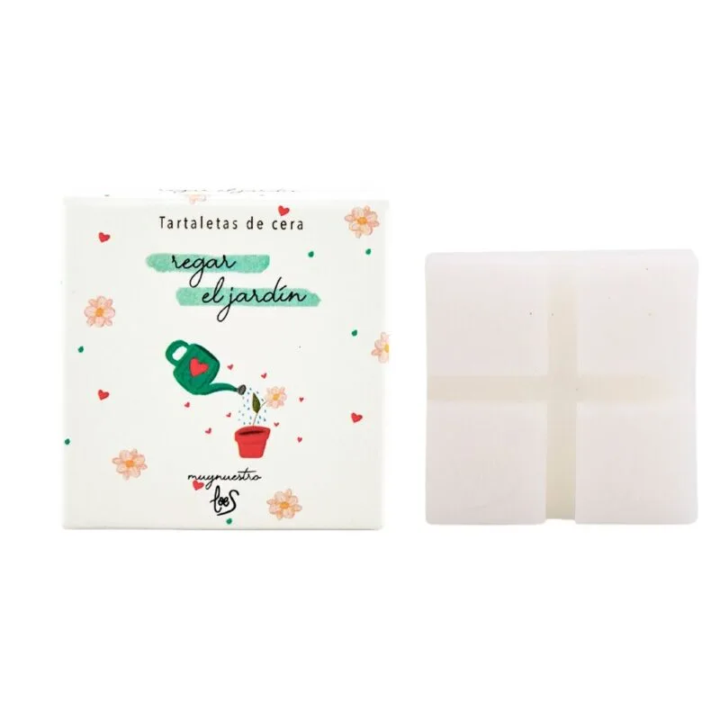 Un trocito, una vela… y tu casa empieza a oler a calma. La tarta de cera Regar el Jardín con aroma floral para crear un ambiente mágico. ¡Prueba!