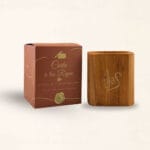 Vela con mecha de madera Carta a los Reyes cuadrada - Imagen 4