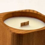 Vela con mecha de madera Carta a los Reyes cuadrada - Imagen 5