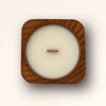 Vela con mecha de madera Carta a los Reyes cuadrada - Imagen 3