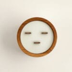 Vela  con 3 mechas de madera Carta a los Reyes redonda - Imagen 5