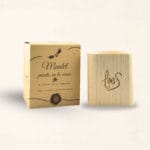 Vela con mecha de madera Mantel Puesto en la Mesa cuadrada - Imagen 5