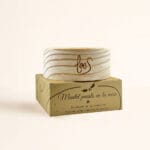 Vela con 3 mechas de madera Mantel Puesto en la Mesa redonda - Imagen 5