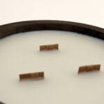 Vela con 3 mechas de madera Villancicos por las Calles redonda - Imagen 7