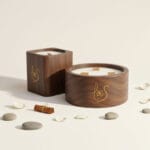 Vela con 3 mechas de madera Villancicos por las Calles redonda - Imagen 8